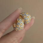 Luxury-yet-affordable Golden-line Tassel Geometric Crystal Earrings