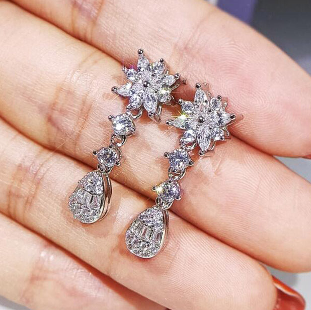 Jewelry Necklace Zircon Set Set Bride