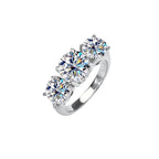 Moissanite Women's Ring High-end Silver Jewelry Accessories
