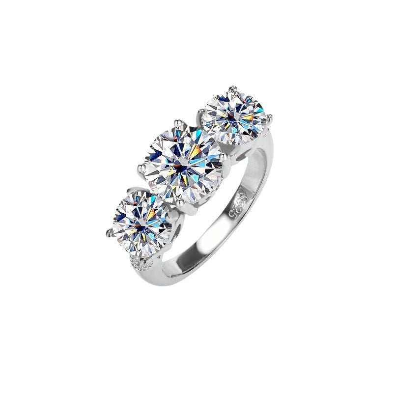 Moissanite Women's Ring High-end Silver Jewelry Accessories
