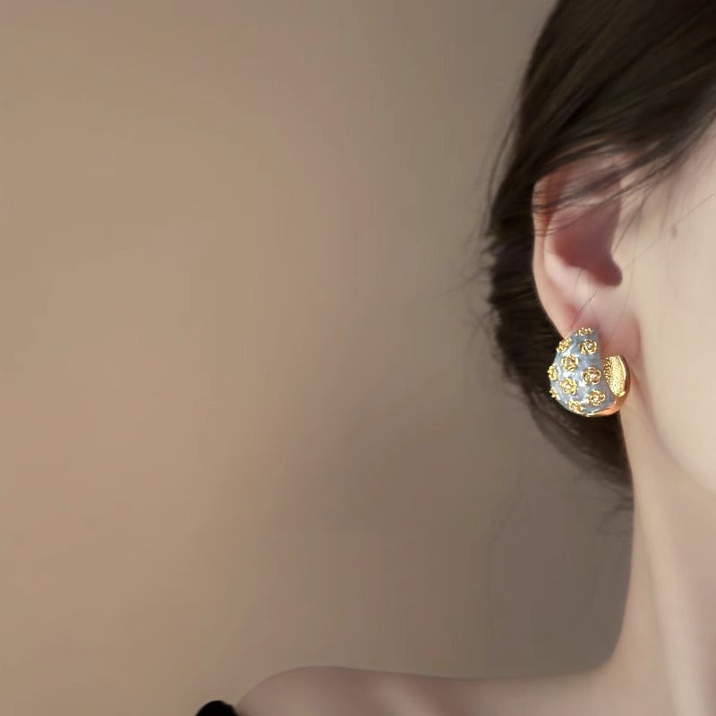 Luxury-yet-affordable Golden-line Tassel Geometric Crystal Earrings