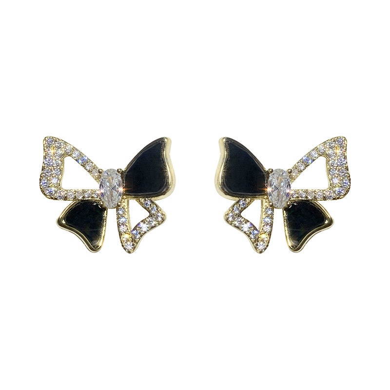 Micro-inlaid Hollow Butterfly Fairy-style Earrings
