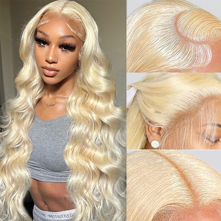 Former LACE Head Cap LACE FRONTAL WIG13x4 Straight 613 BLONDE Straight Hair