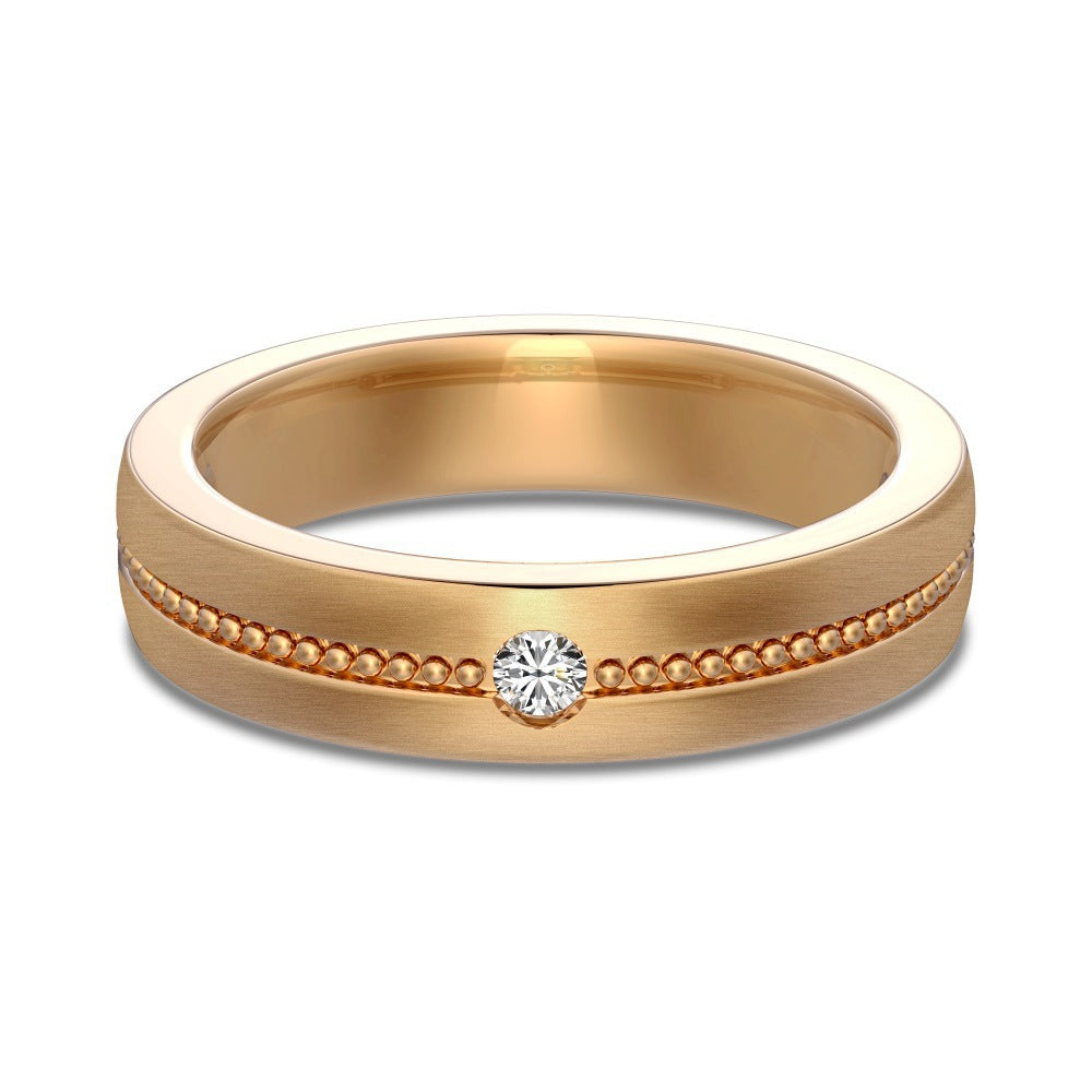 S925 Sterling Silver Ring Men's And Women's Light Luxury High-grade Zircon Inlaid Personality Simple Daily