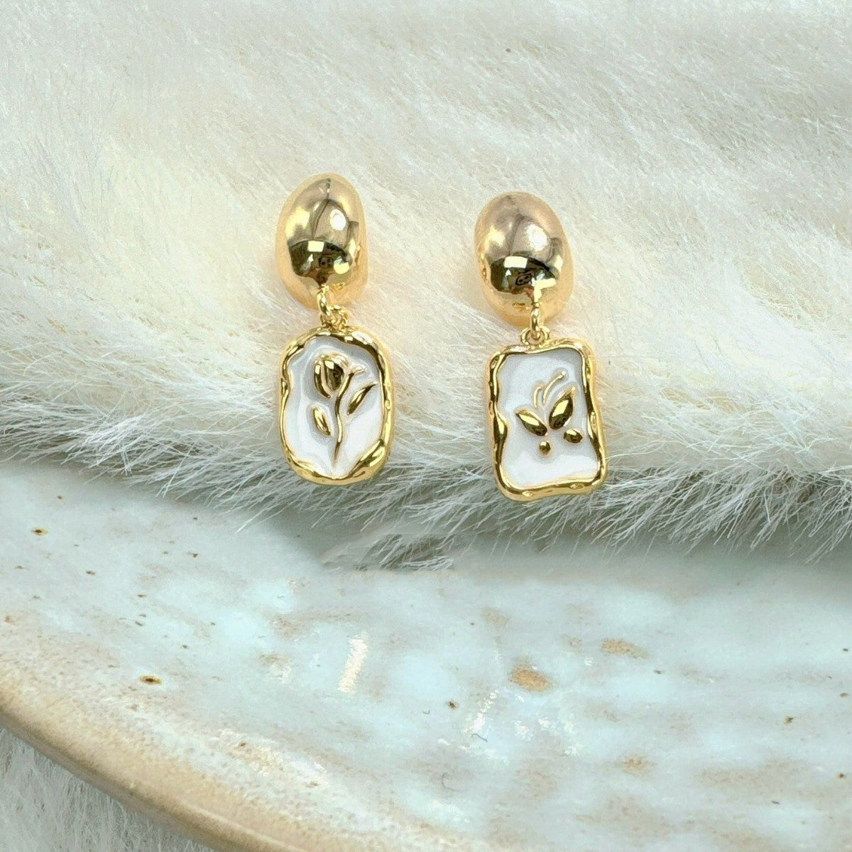 S925 Silver Needle Asymmetric Ear Stud Female