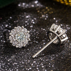 Zircon White Plum Blossom Necklace And Earrings Set