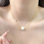 Natural Baroque Pearl Necklace Women's S925 Sterling Silver