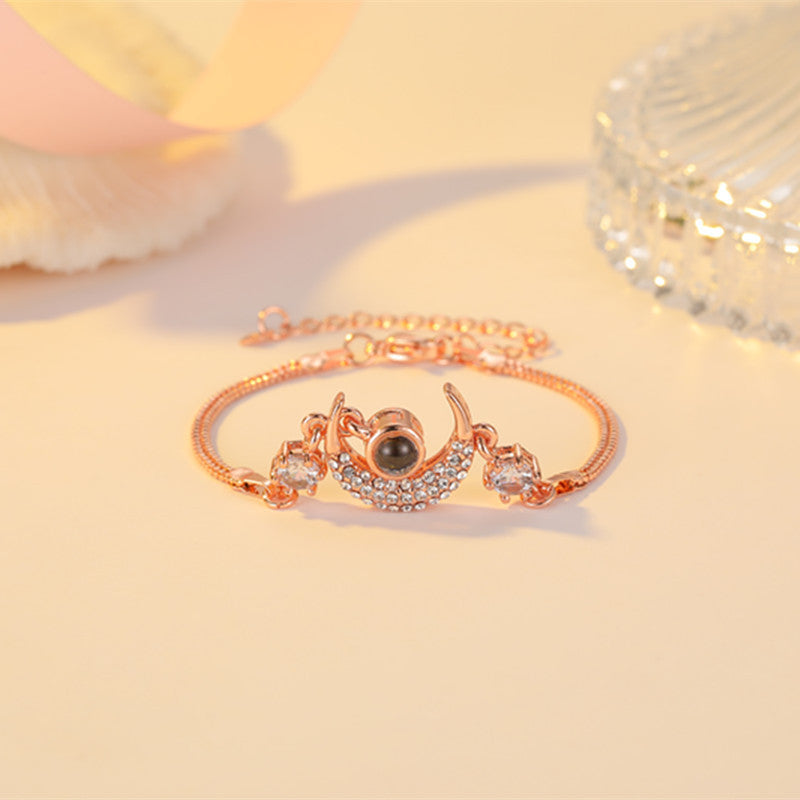 Projection Star Moon Bracelet Korean Style Charm