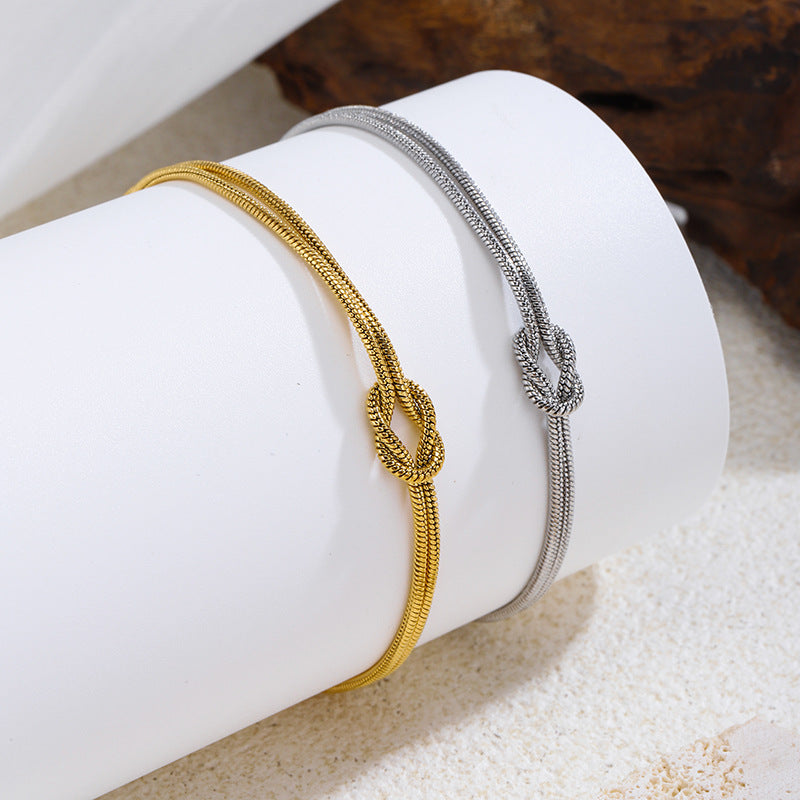 Love Knot Double Snake Love Knot Infinite Love Couple Bracelet