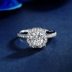 1 Karat Fully-inlaid Full Diamond Marriage Proposal Ring Classic