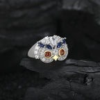 S925 Sterling Silver Niche-design Vintage Everyday Versatile Owl Ring