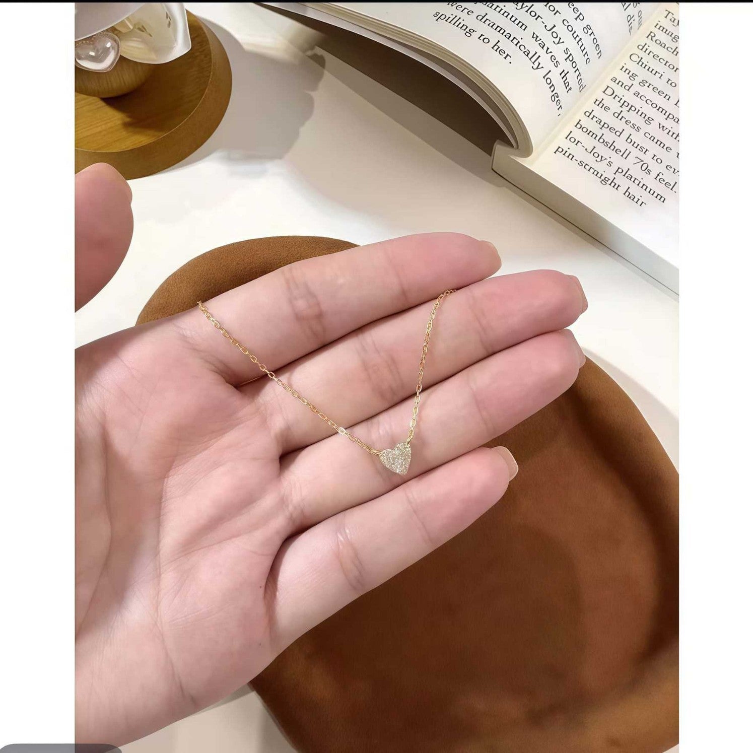 Love Necklace S925 Sterling Silver Plated 18K Gold