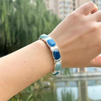 Women's Simple And Versatile Blue Jade Retro Bracelet