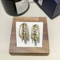 Fashionable Temperament Three-layer Micro Inlaid Zircon Earrings