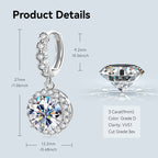 Mosangshi Luxury Light Luxury Full Diamond Earrings