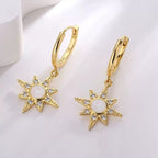 Personalized Eight-Pointed Star 3-Piece Earring Set With A Luxurious Finish
