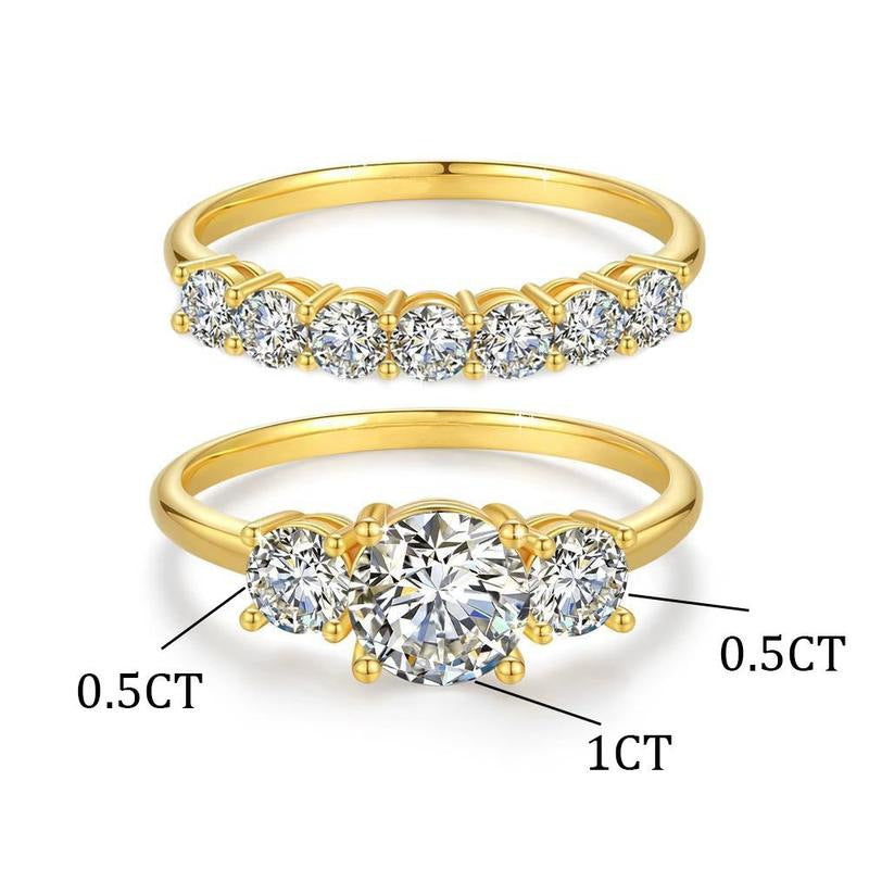 Moissanite Women's Ring High-end Silver Jewelry Accessories