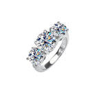 Moissanite Women's Ring High-end Silver Jewelry Accessories