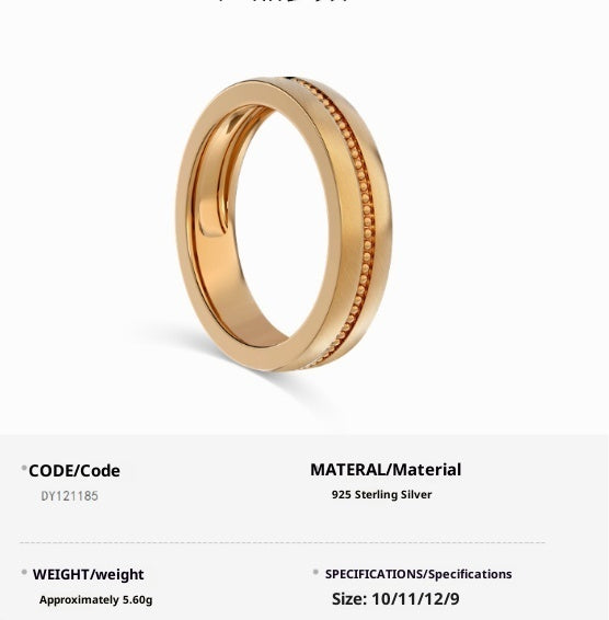 S925 Sterling Silver Ring Men's And Women's Light Luxury High-grade Zircon Inlaid Personality Simple Daily