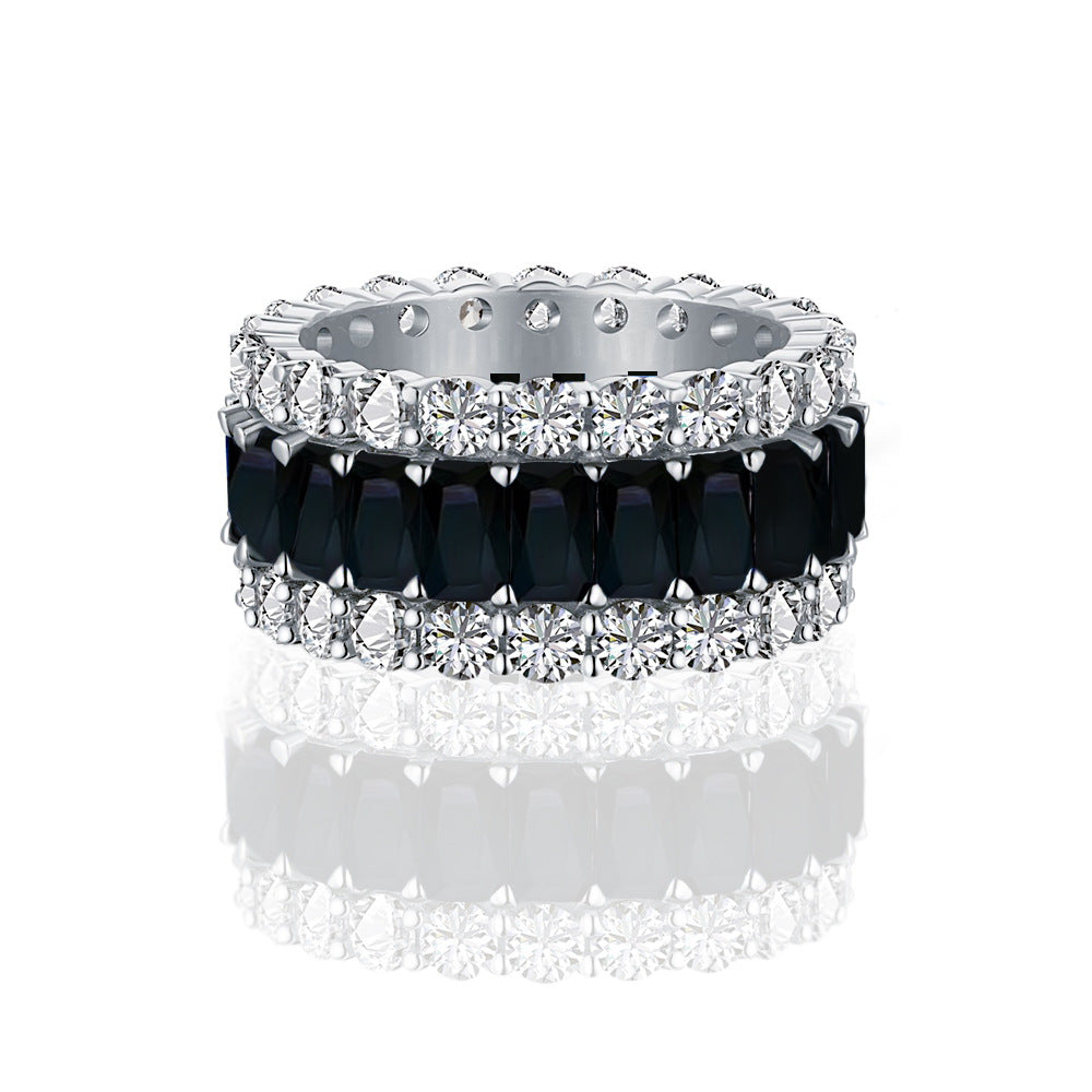 Simulated Diamond Zircon Fire Colored Gemstone Ring