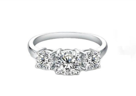 Moissanite Women's Ring High-end Silver Jewelry Accessories