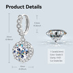 Mosangshi Luxury Light Luxury Full Diamond Earrings