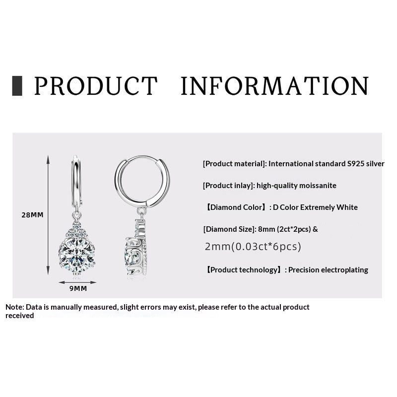 Mosangshi Luxury Light Luxury Full Diamond Earrings