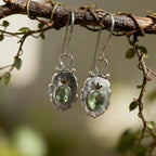 Women's Vintage Light-green Crystal Earrings
