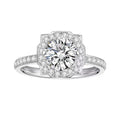 1 Karat Fully-inlaid Full Diamond Marriage Proposal Ring Classic