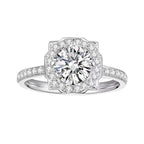 1 Karat Fully-inlaid Full Diamond Marriage Proposal Ring Classic