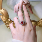 Pigeon Egg Oval Luxury Surround Setting Ring For Women