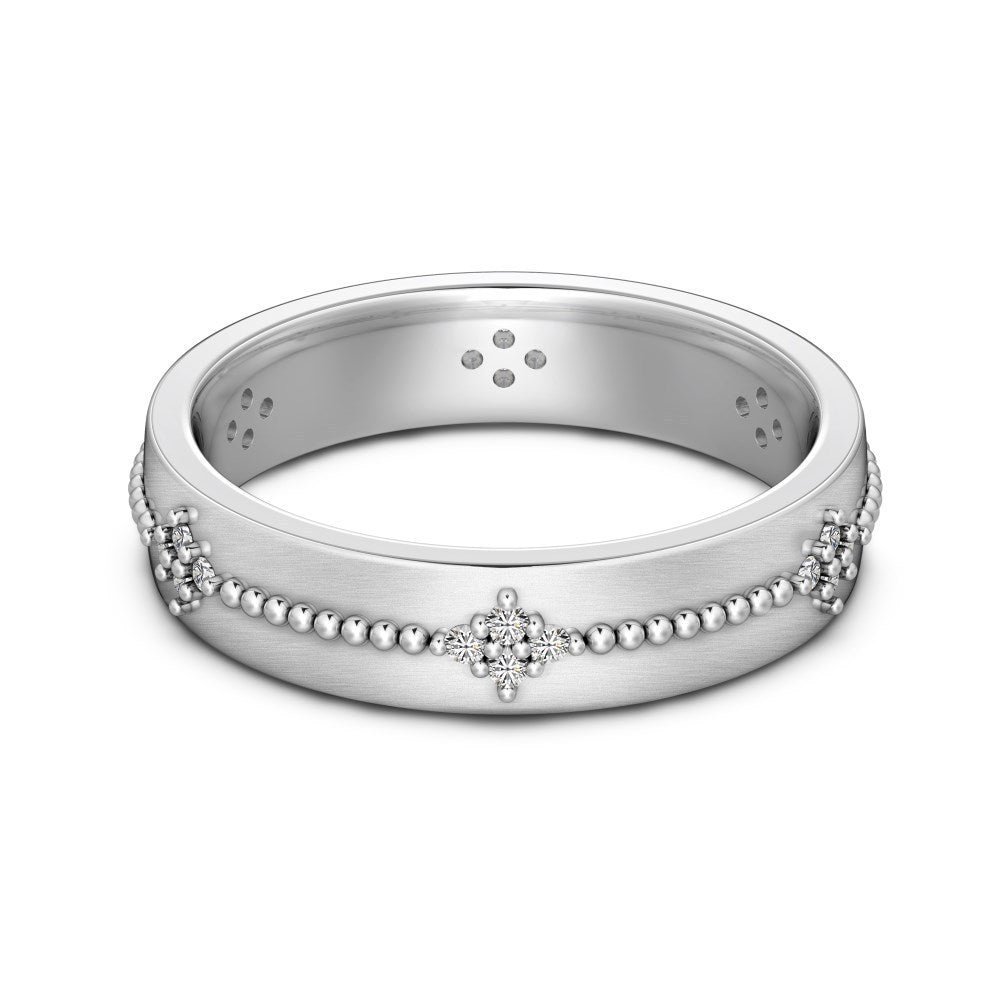 S925 Sterling Silver Ring Men's And Women's Light Luxury High-grade Zircon Inlaid Personality Simple Daily