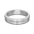 S925 Sterling Silver Ring Men's And Women's Light Luxury High-grade Zircon Inlaid Personality Simple Daily