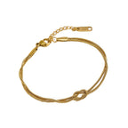 Love Knot Double Snake Love Knot Infinite Love Couple Bracelet