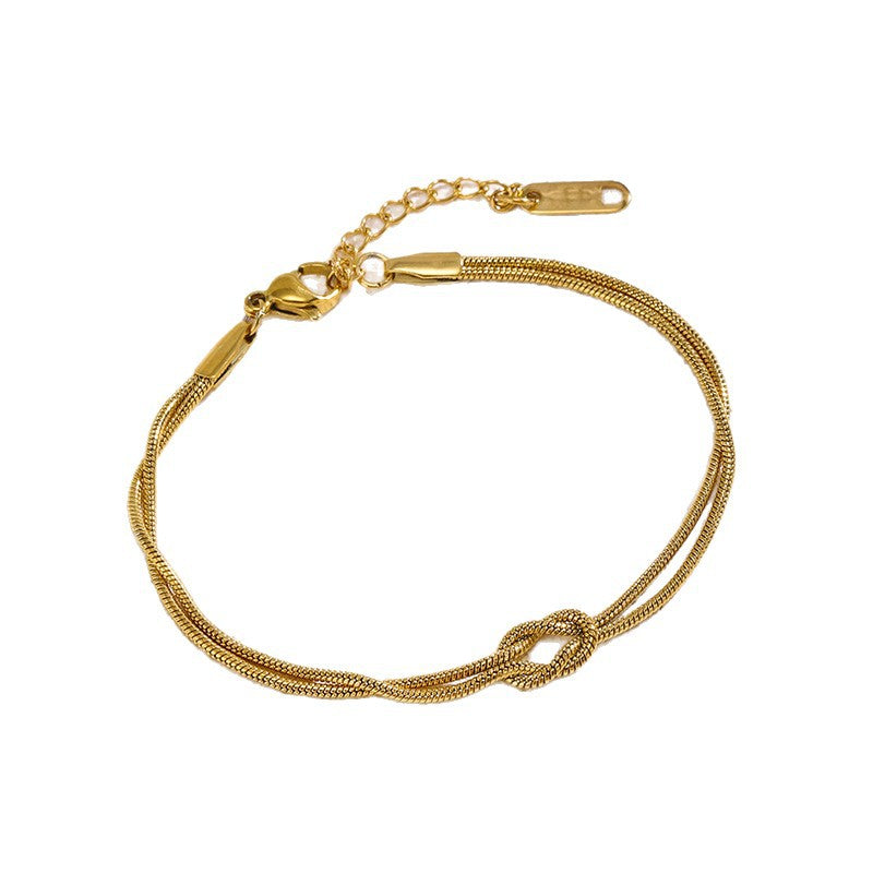 Love Knot Double Snake Love Knot Infinite Love Couple Bracelet