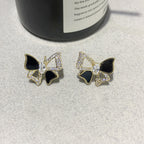 Micro-inlaid Hollow Butterfly Fairy-style Earrings