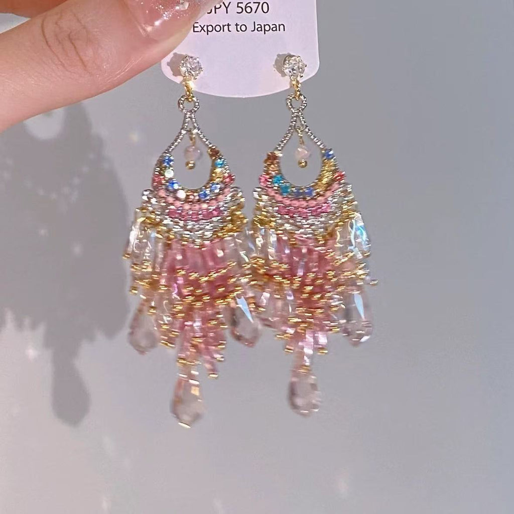 New Vintage Long Tassel Earringselegant And Versatile