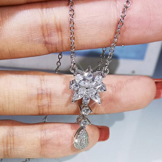 Jewelry Necklace Zircon Set Set Bride