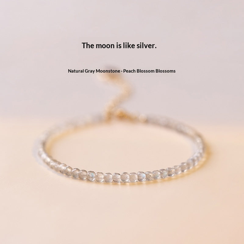 Natural Gray Moonstone Bracelet Crystal