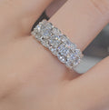 925 Silver Plating 18K Gold Ring Full Moissanite Full Diamond Closed Ring Niche