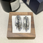 Fashionable Temperament Three-layer Micro Inlaid Zircon Earrings