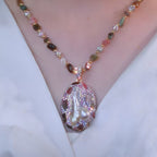 Colorful Pendant Necklacesimple And Versatile For Pairing With Sweaters