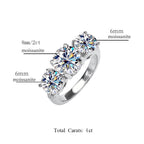 Moissanite Women's Ring High-end Silver Jewelry Accessories
