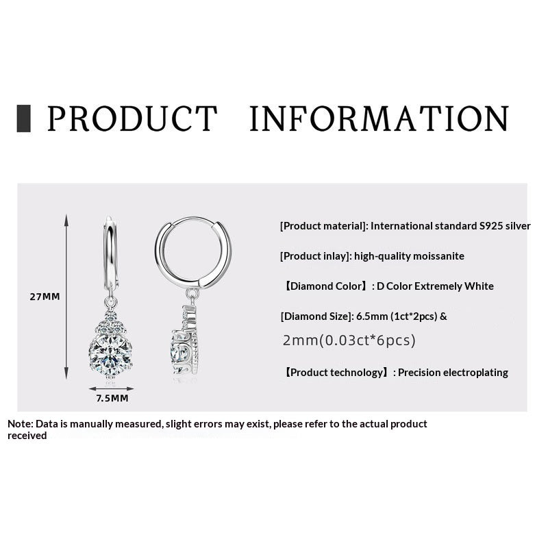Mosangshi Luxury Light Luxury Full Diamond Earrings
