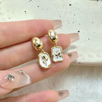 S925 Silver Needle Asymmetric Ear Stud Female