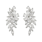 Zircon Leaf Earrings For Women