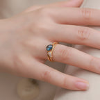 Fashion Light Luxury Sky Blue Topaz Ring